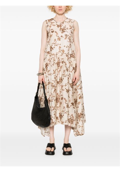 avery dress woman white and brown UMA WANG | UW5053UW016